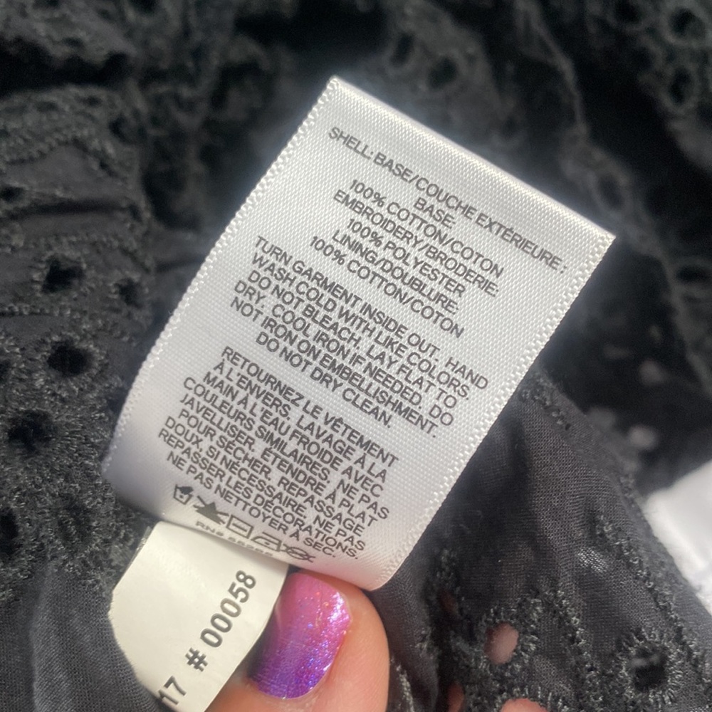 Express Embroidered Eyelet Flutter Beaded Open Sh… - image 8